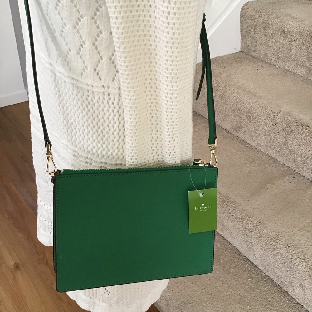 Kate Spade Cameron Zip Crossbody Zip Green Bean - Picture 5 of 8
